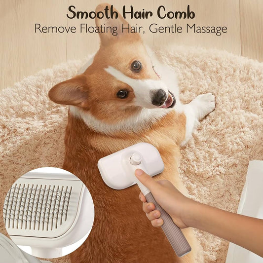 3-in-1 Pet Grooming Comb with Blue Light