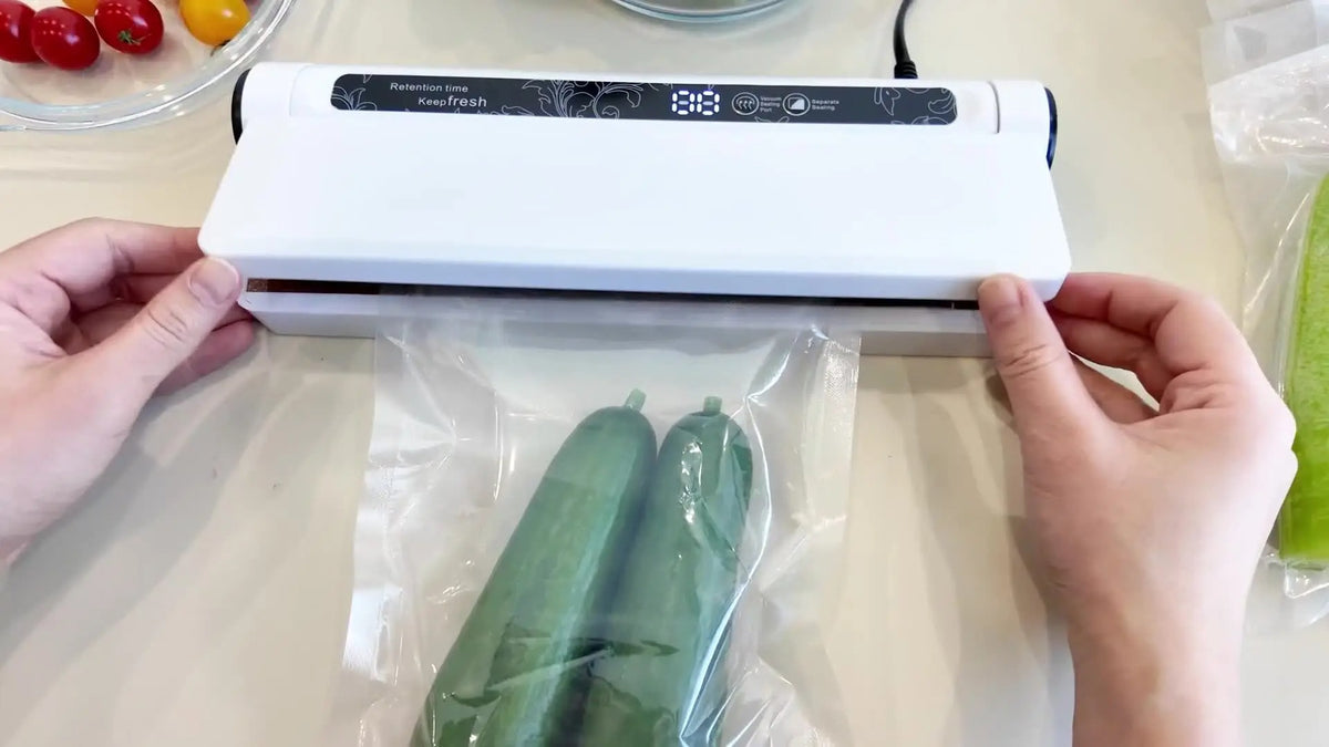 Digital Vacuum Sealer Machine with 10 Bags | Electric Food Vacuum Sealing & Packing Machine