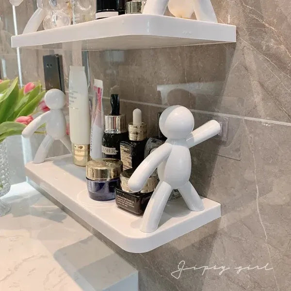 Bathroom & Kitchen Plastic Character Shelf – Pack of 2