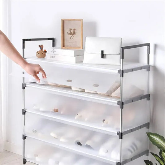 4 5 6 Layer Dustproof Shoe Rack | Space-Saving Shoe Storage Organizer