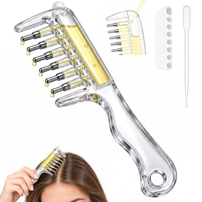 Transparent Hair Oil Comb Applicator