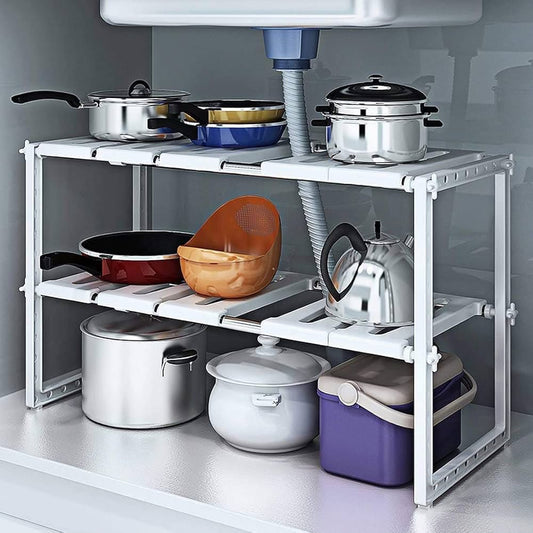 Adjustable Kitchen Storage Rack – Space Saving Organizer