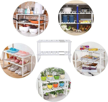 Adjustable Kitchen Storage Rack – Space Saving Organizer