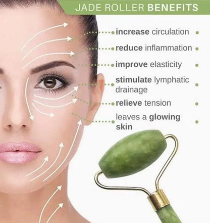 Premium Jade Roller & Gua Sha Facial Set
