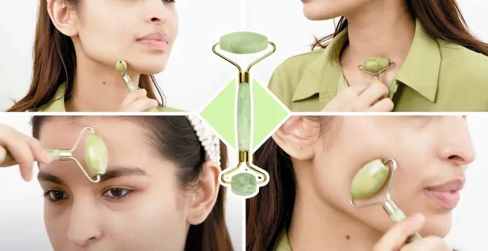 Premium Jade Roller & Gua Sha Facial Set