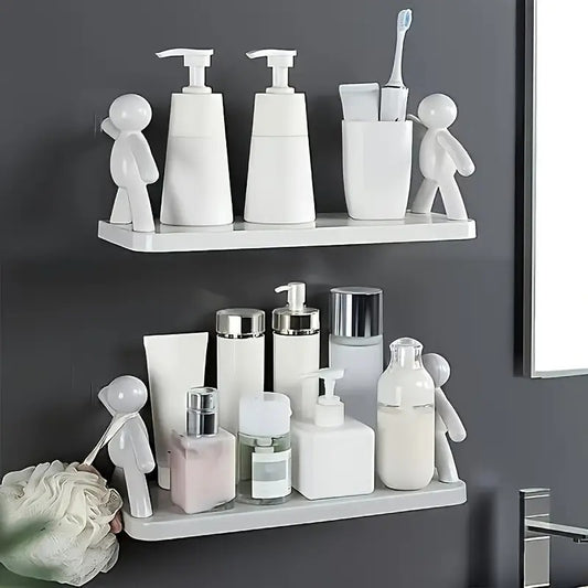 Bathroom & Kitchen Plastic Character Shelf – Pack of 2