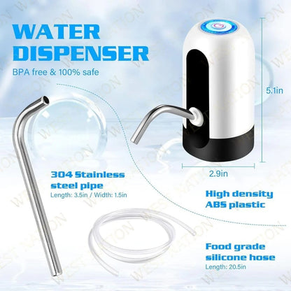 Electric Water Dispenser Pump | USB Rechargeable Wireless Water Bottle Pump