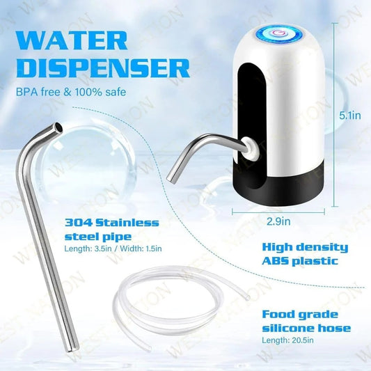 Electric Water Dispenser Pump | USB Rechargeable Wireless Water Bottle Pump